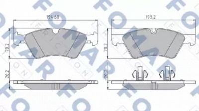 FOMAR FRICTION fo858781 -  Комплект тормозных колодок, дисковый тормоз
